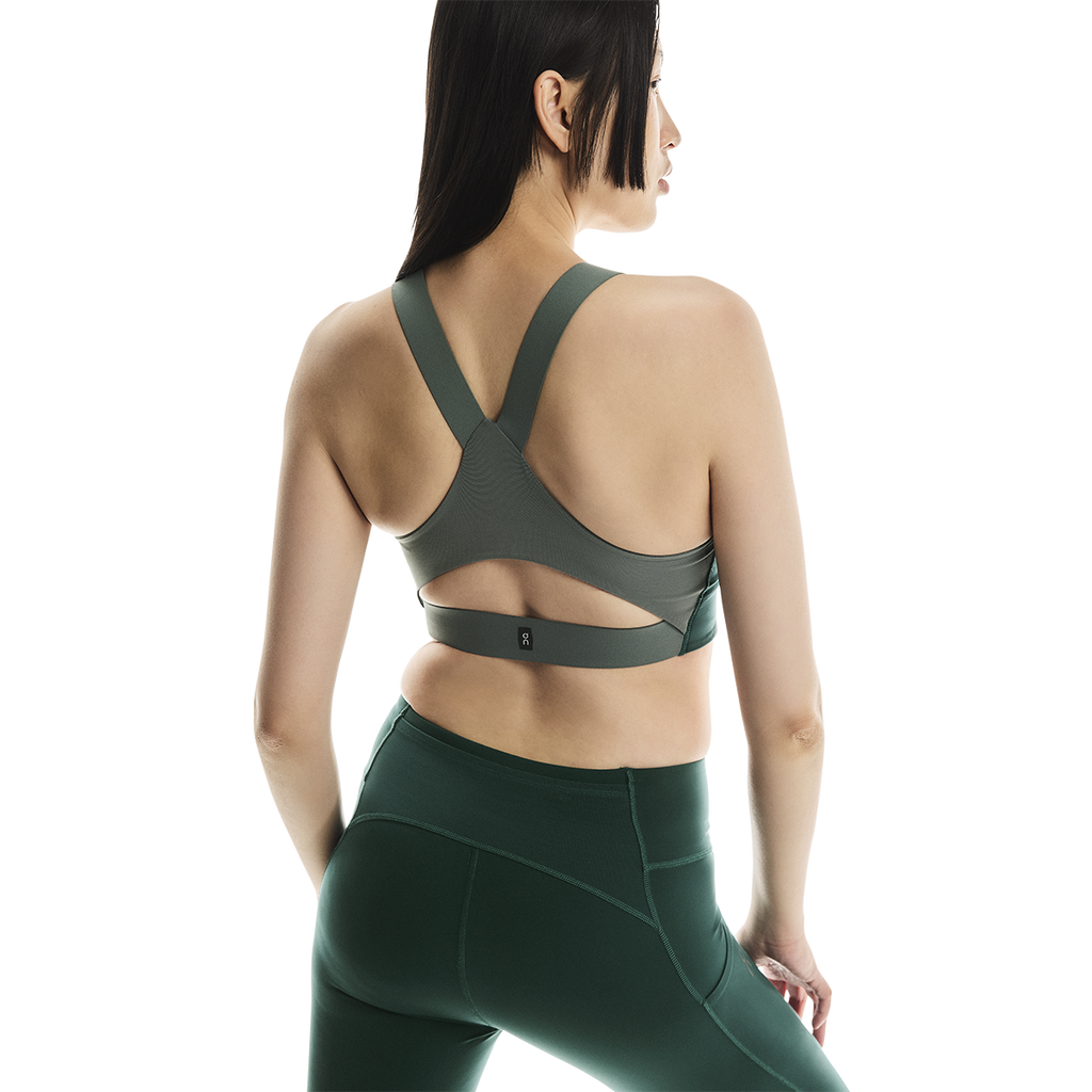 ON Performance Flex Bra — Spirulina - Olive — Size Large — Detail View