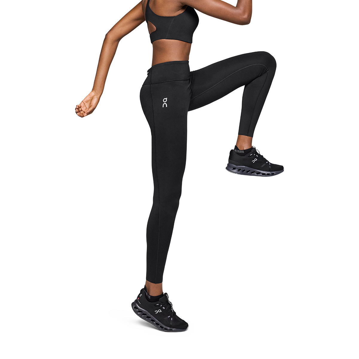 On Core Tights — Black — Size Large — Side View