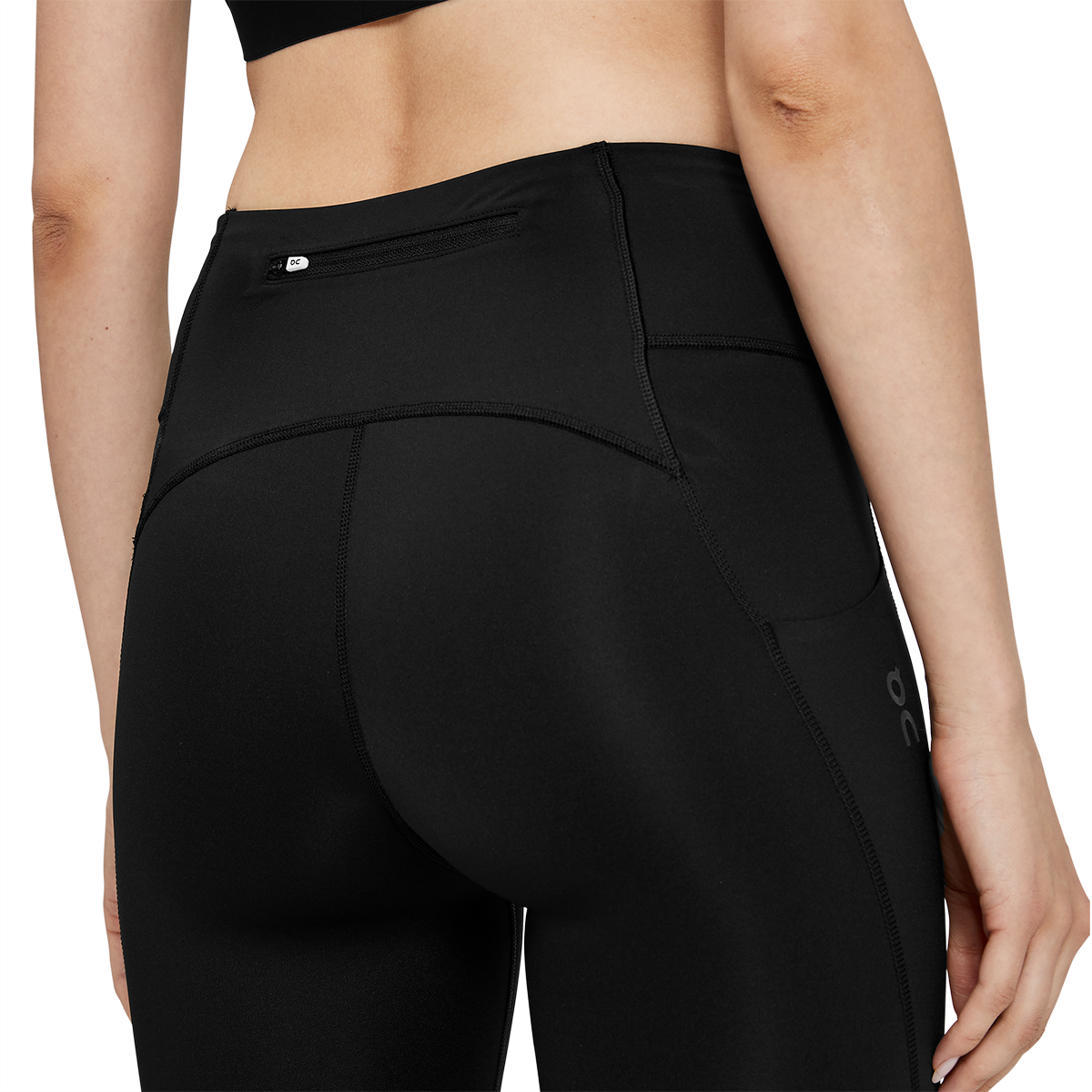 ON Performance Tights 7/8 — Black — Size Large — Top View