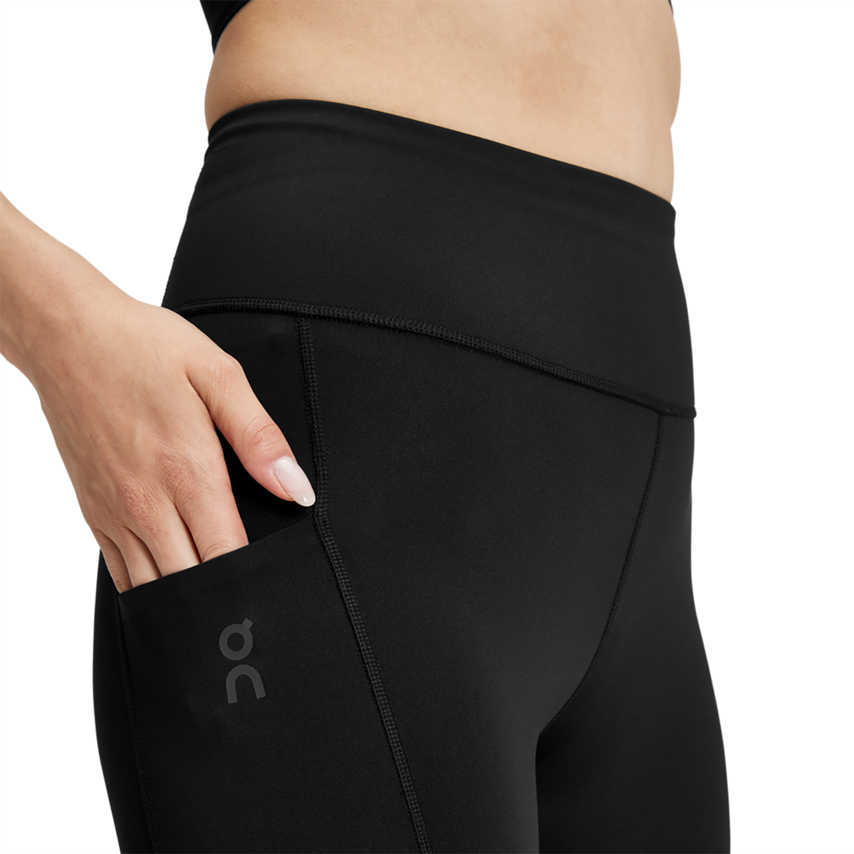On Performance Tights — Black — Size XSmall — Top View