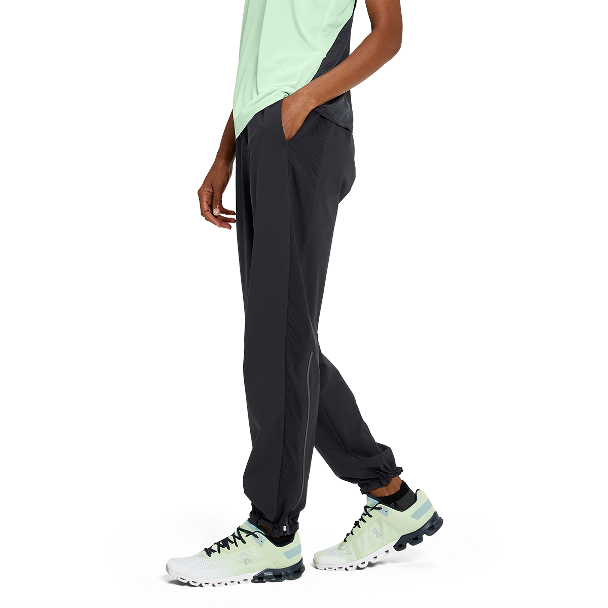 On Track Pants 2 — Black — Size Small — Side View