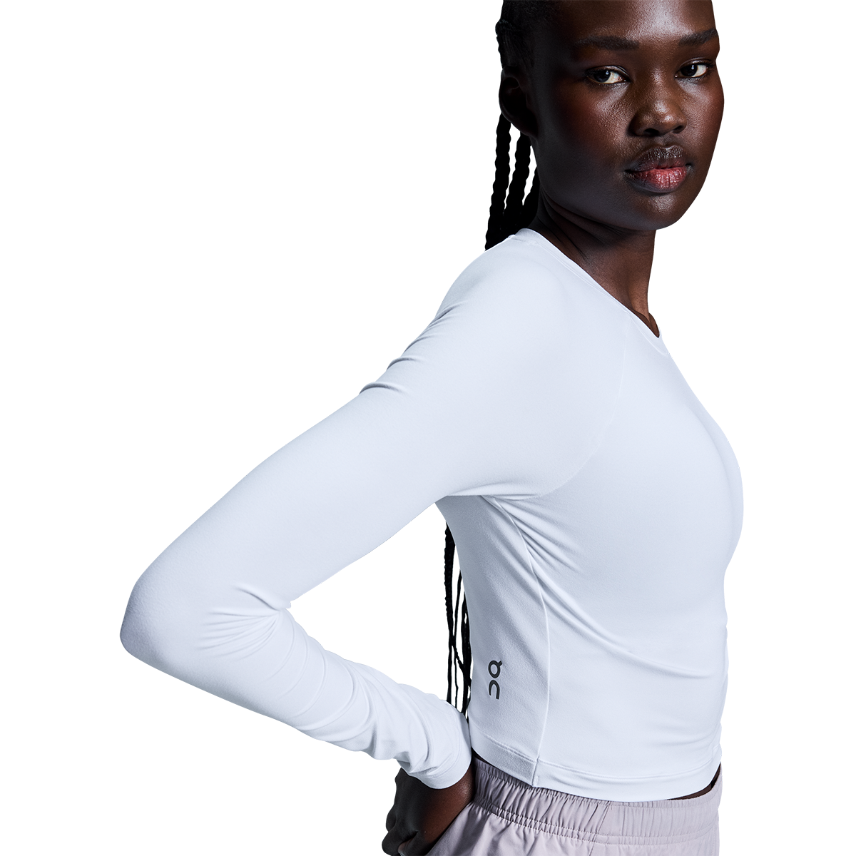 On Movement Crop T Longsleeve — White — Size Large — Alternate View 22
