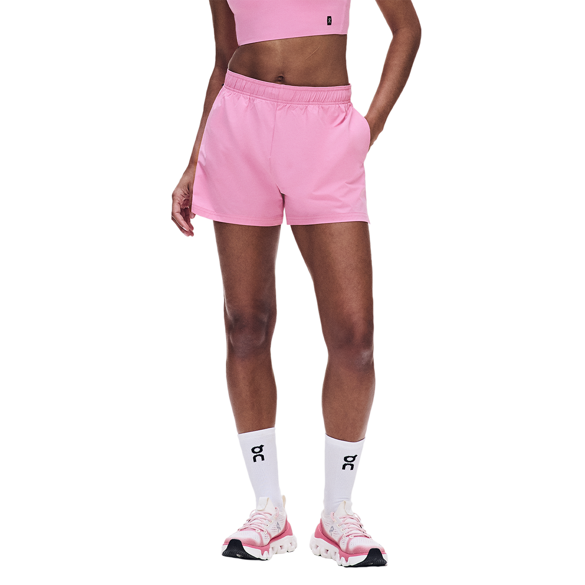 ON 3" Core Shorts — Bubblegum — Size XSmall — Front View