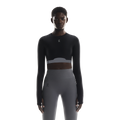 ON Train Long Sleeve Crop — Black — Size Large — Front View