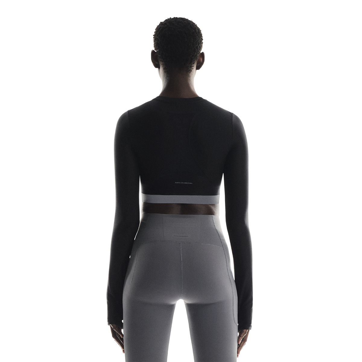 ON Train Long Sleeve Crop — Black — Size Large — Back View