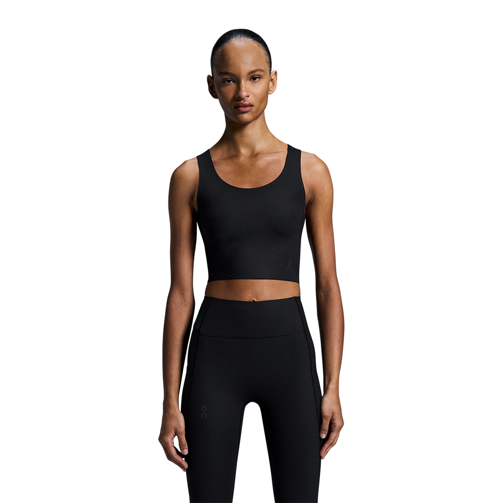 ON Studio Open Back Crop — Black — Size Large — Front View