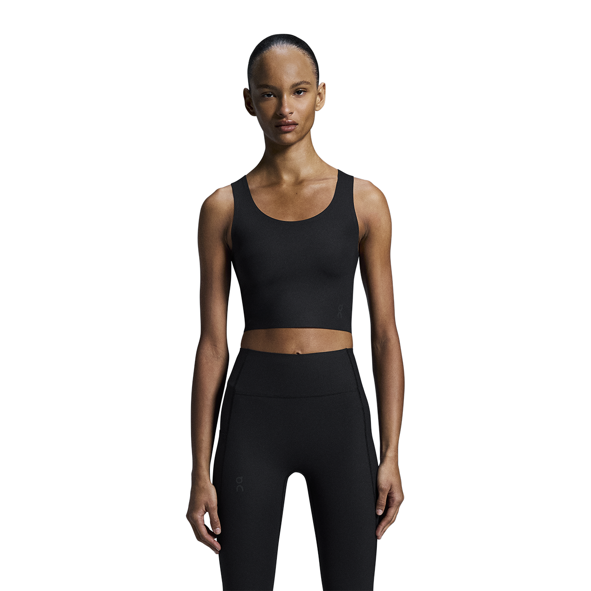 ON Studio Open Back Crop — Black — Size Large — Front View