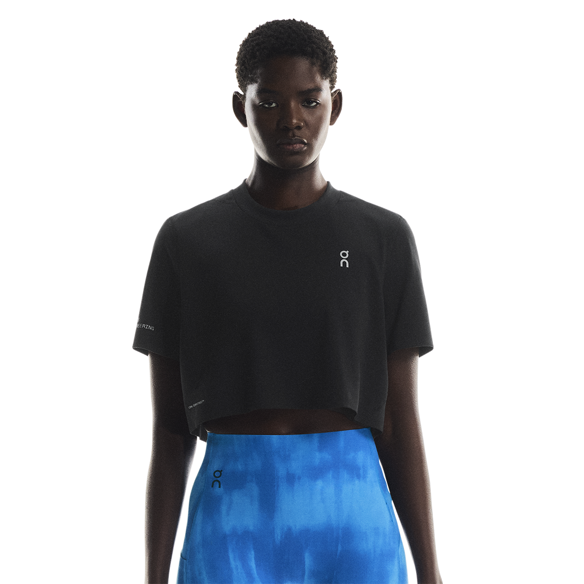 ON Train-T Crop — Black — Size XSmall — Front View