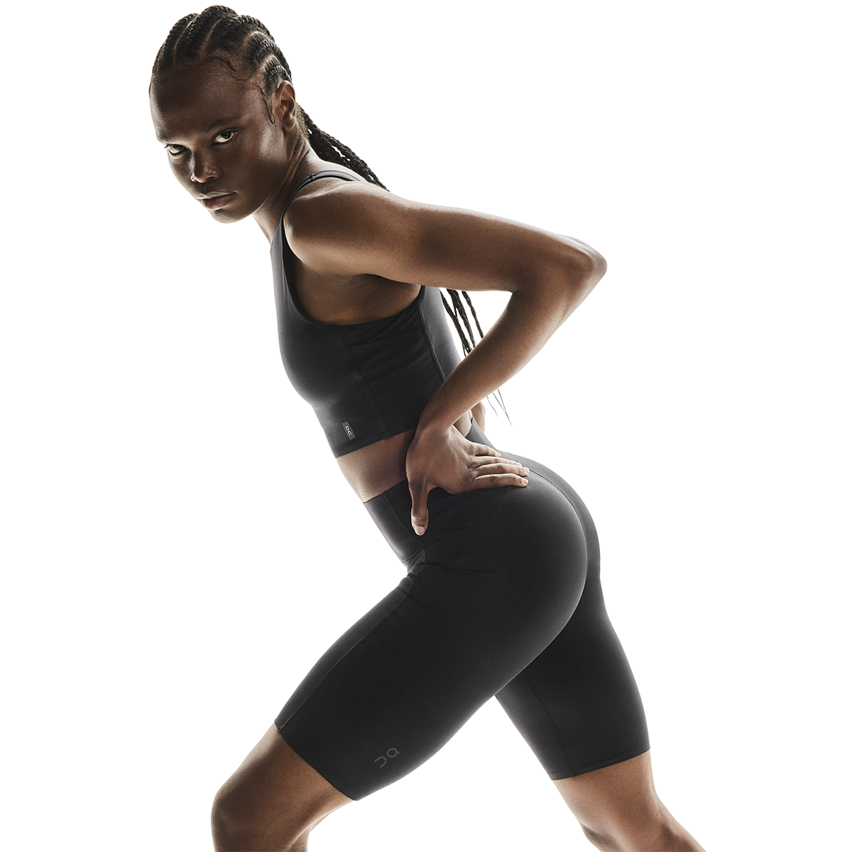 ON Studio Tights Short — Black — Size XSmall — Side View