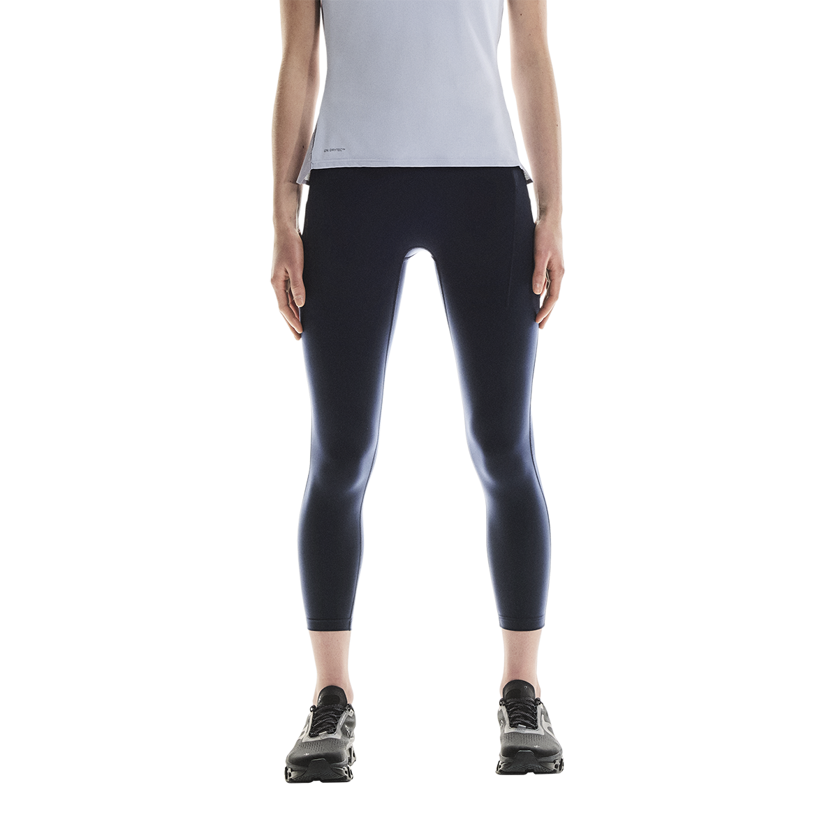 ON Performance Tights 7/8 — Navy — Size Large — Front View