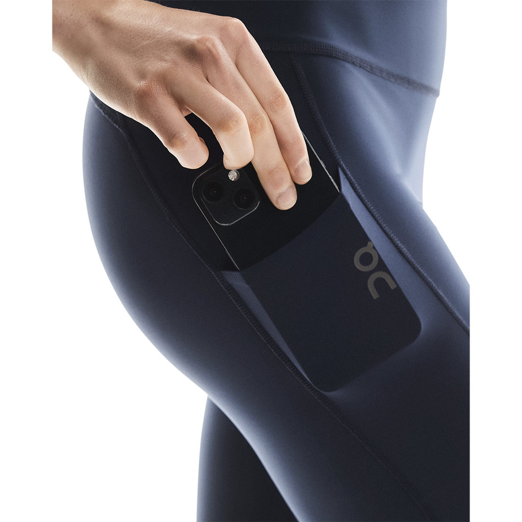 ON Performance Tights 7/8 — Navy — Size Large — Top View