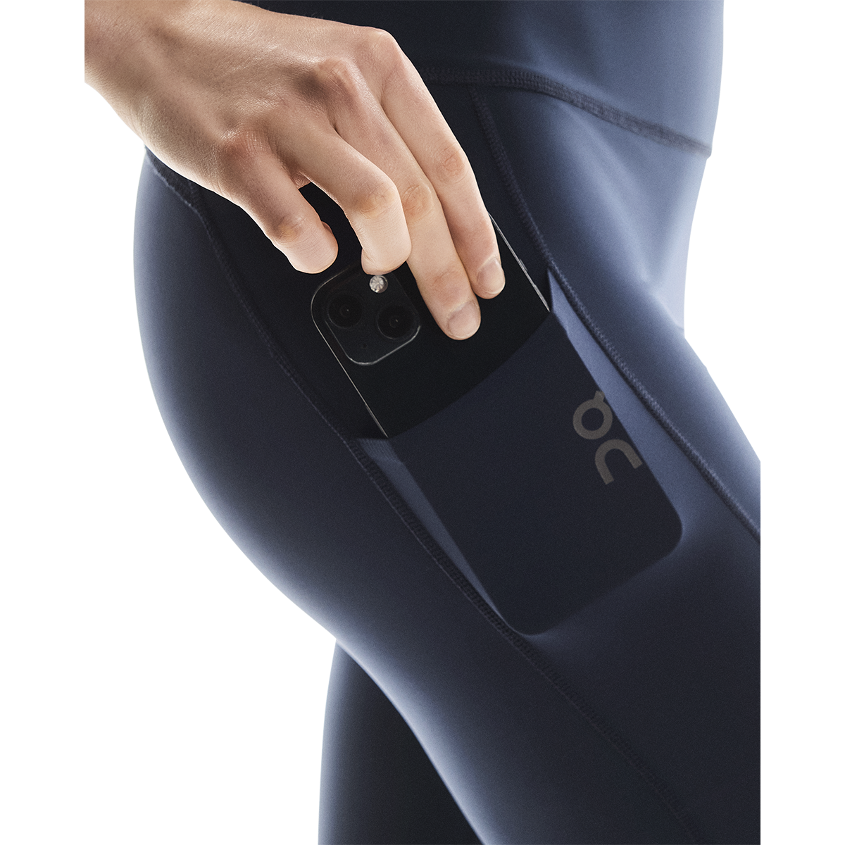 ON Performance Tights 7/8 — Navy — Size Large — Top View