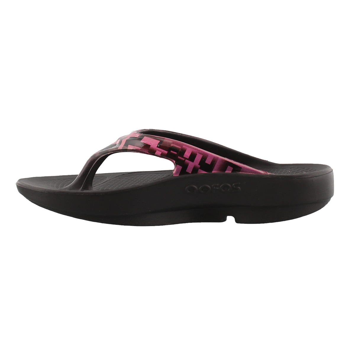 Oofos OOlala Geo — Geo Pink — Size B — Width 6 — Detail View