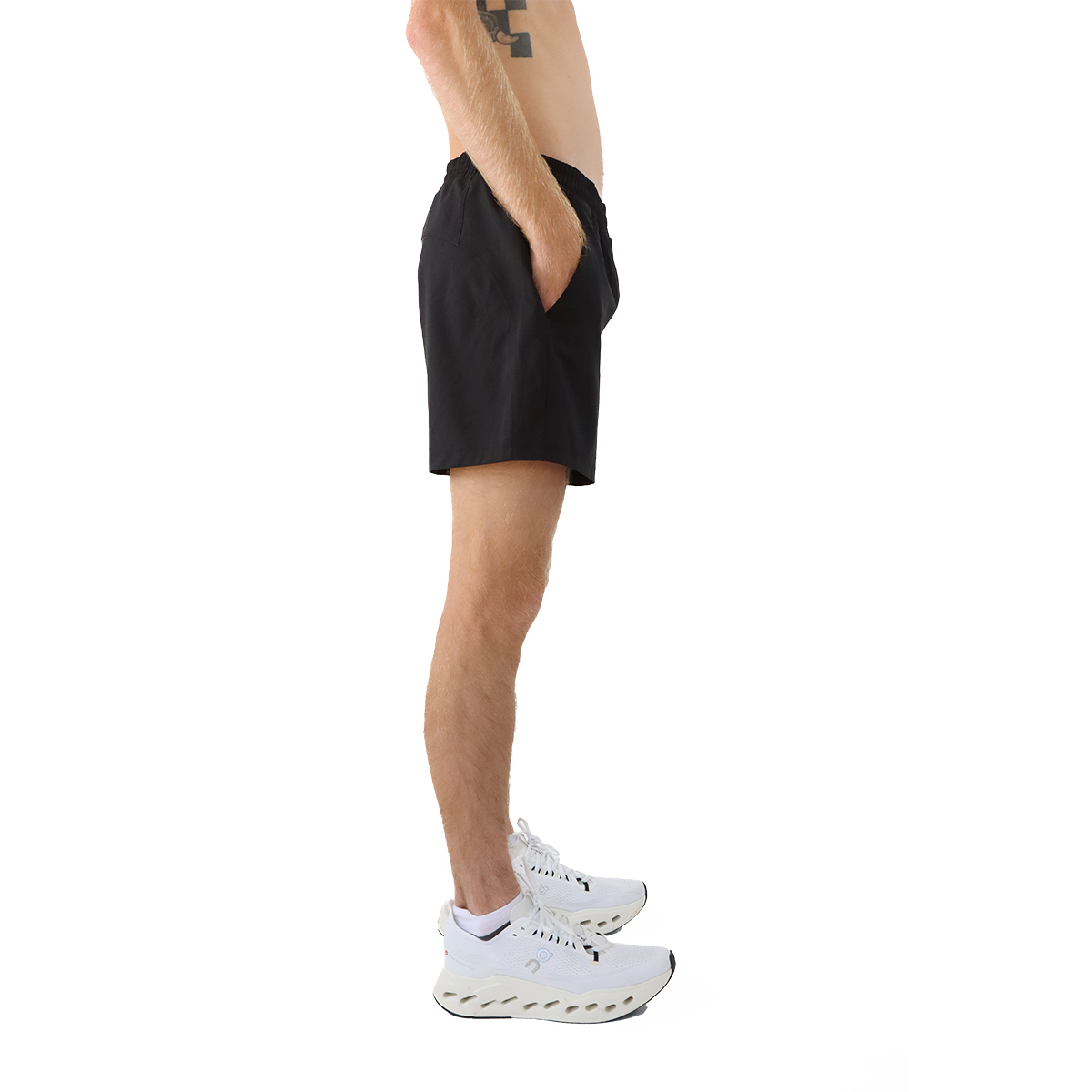 F2R Mens Lightstreme 5" Short — Black — Size Small — Side View