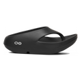Oofos OOriginal+ Thong — Black — Size D — Width 3 M / 5 W — Front View