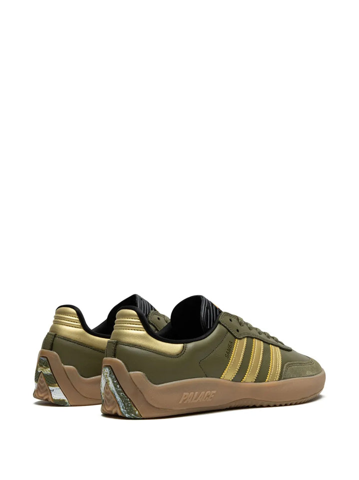 adidas X Palace Puig Samba Olive Gold Sneakers — Dark Green — Size US M 6 - US W 7.5 — Back View