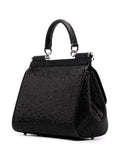 Dolce Gabbana Small Sicily Rhinestone Shoulder Bag — Same as shown — Size One Size — Top View