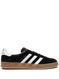 adidas Gazelle Indoor Sneakers — Black/White — Size US M 5.5 - US W 7 — Front View