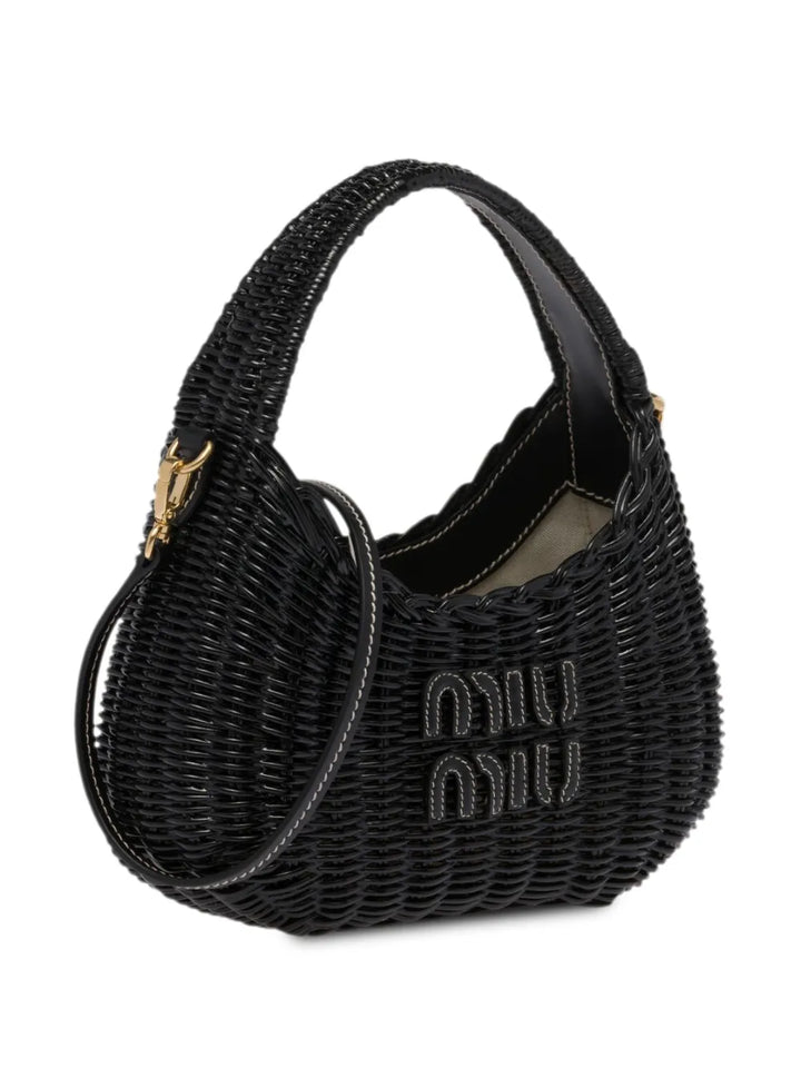 Miu Miu Mini Wander Wicker Shoulder Bag — Same as shown — Size One Size — Detail View