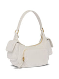Miu Miu Logo Embossed Leather Shoulder Bag — Same as shown — Size One Size — Detail View
