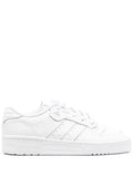 adidas Rivalry Logo-Patch Low-Top Sneakers — Optical White — Size US M 9.5 - US W 11 — Front View