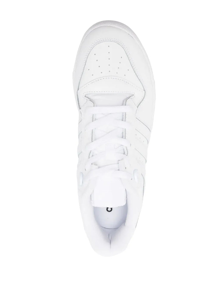 adidas Rivalry Logo-Patch Low-Top Sneakers — Optical White — Size US M 9.5 - US W 11 — Top View