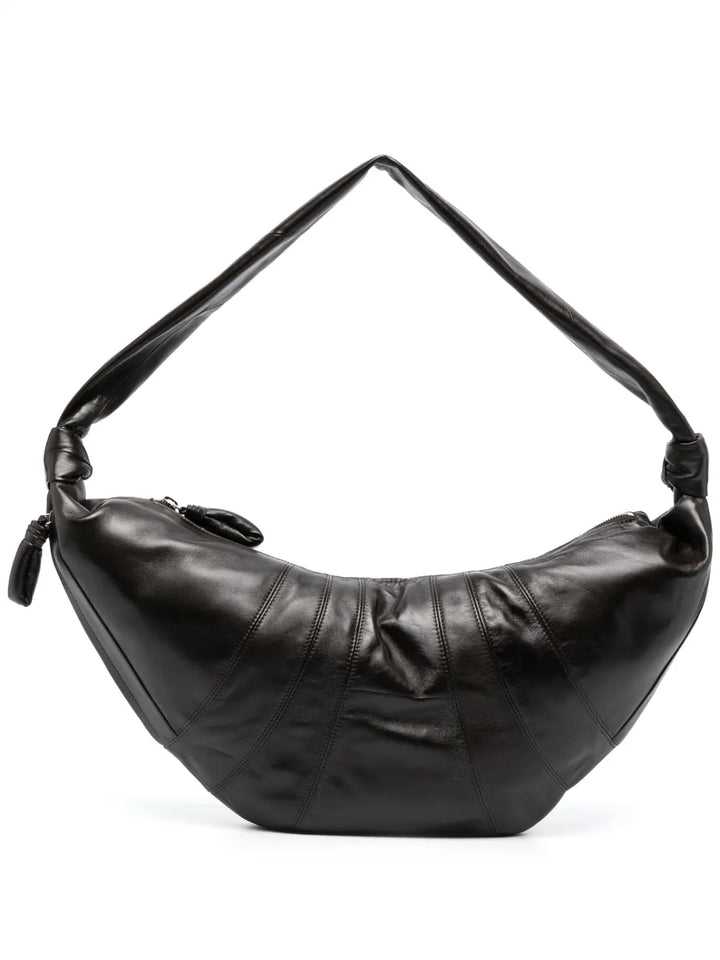 Lemaire Large Croissant Leather Shoulder Bag — Same as shown — Size One Size — Front View