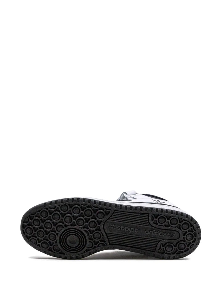 adidas Forum Mid Sneakers — Black/White — Size US M 10.5 - US W 12 — Top View