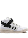 adidas X Parley Forum Mid Sneakers — Black/White — Size US M 6 - US W 7.5 — Front View
