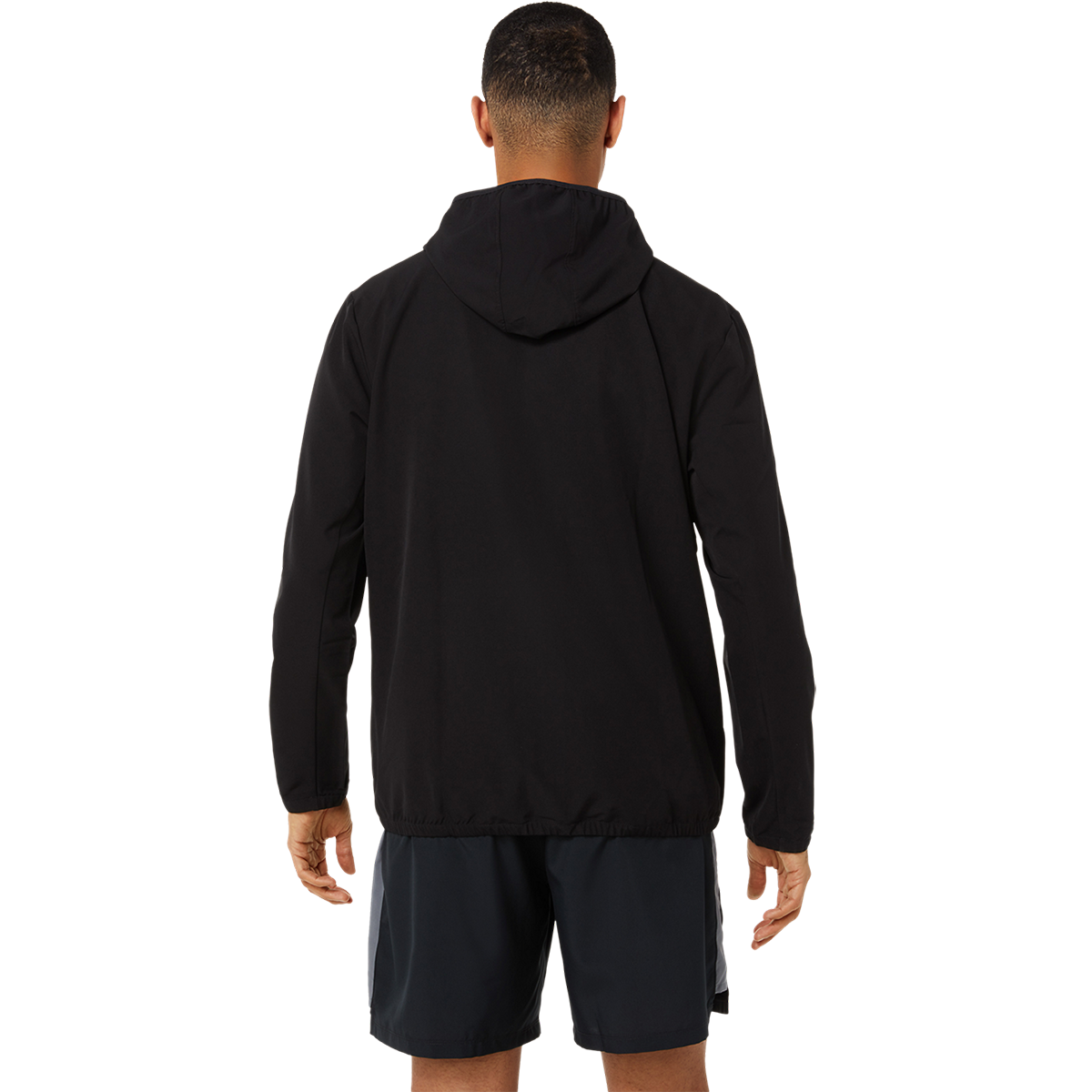 Asics Ready-Set Jacket — Performance Black — Size Small — Back View