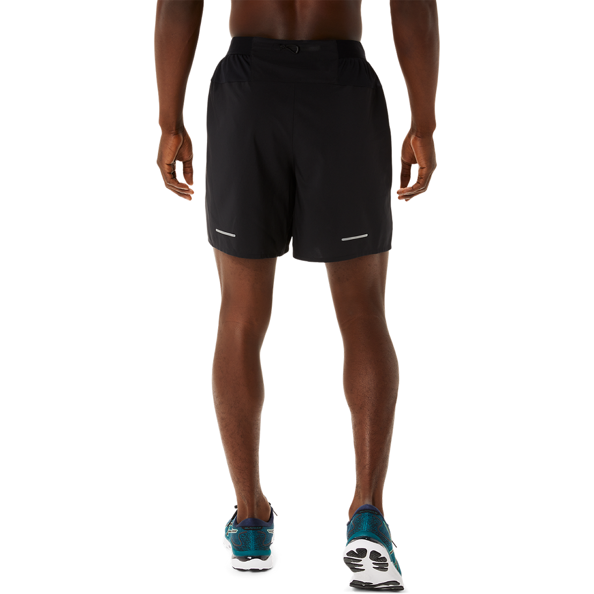 Asics Road 2-in-1 7" Short — Performance Black - Carrier Grey — Size Small — Top View
