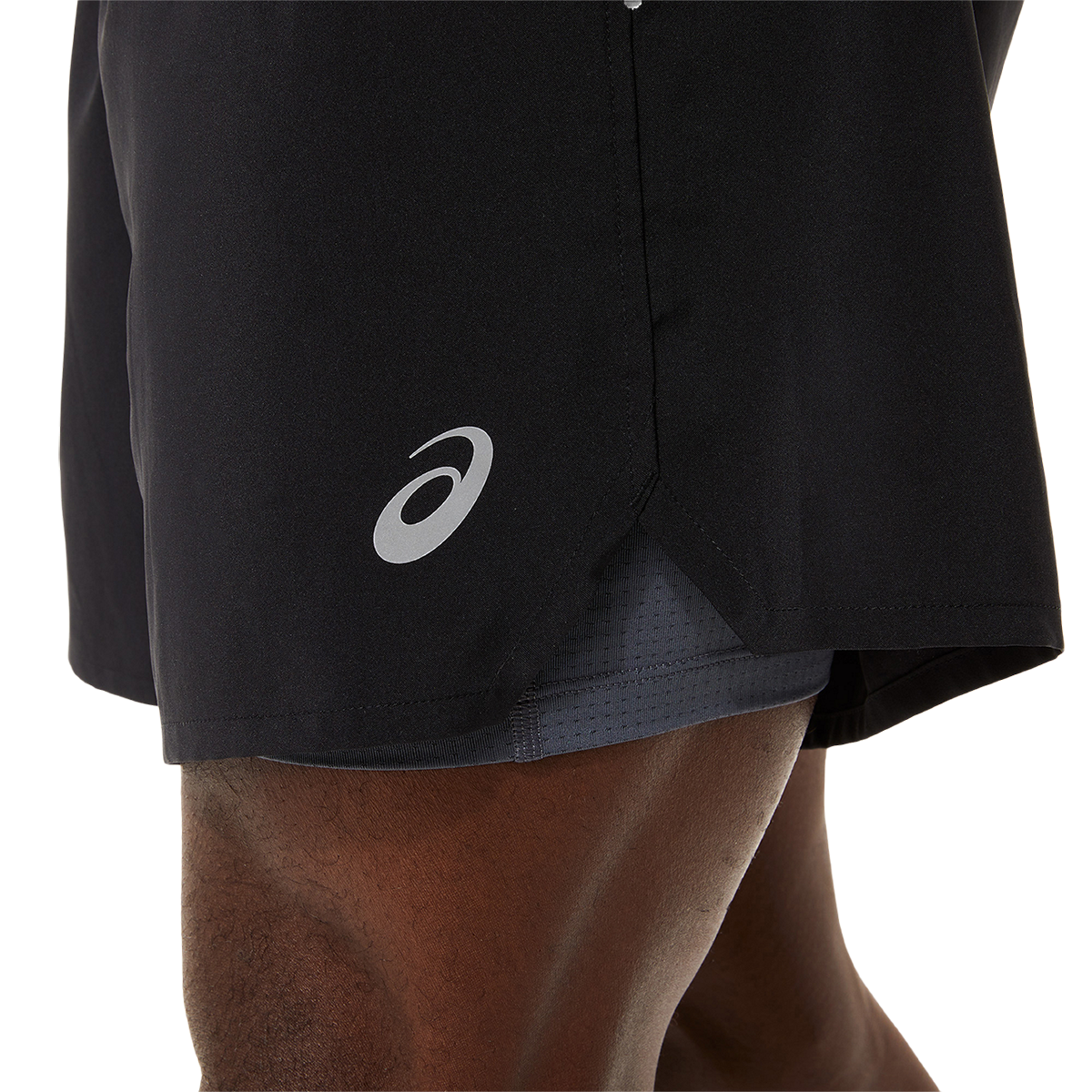 Asics Road 2-in-1 7" Short — Performance Black - Carrier Grey — Size Small — Alternate View 8