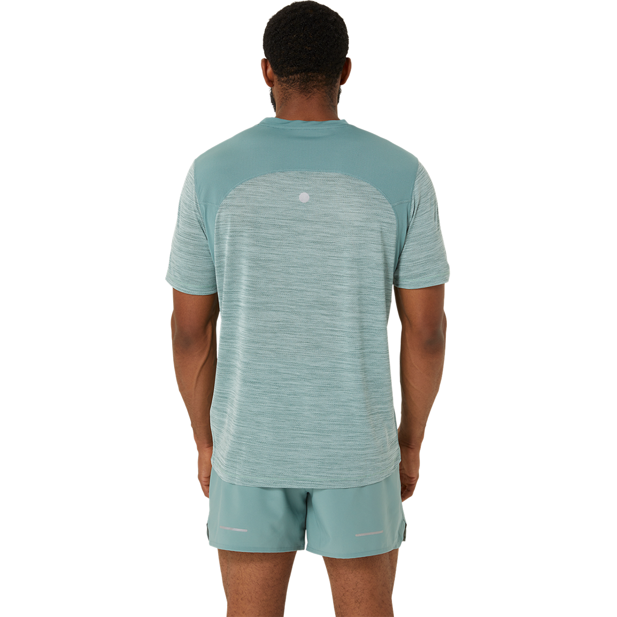 Asics Road Shortsleeve Tee — Light Celadon - Celadon — Size Small — Back View