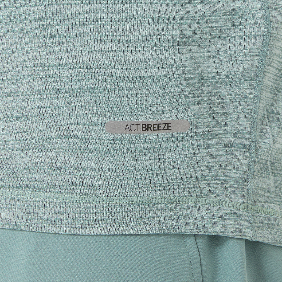 Asics Road Shortsleeve Tee — Light Celadon - Celadon — Size Small — Detail View