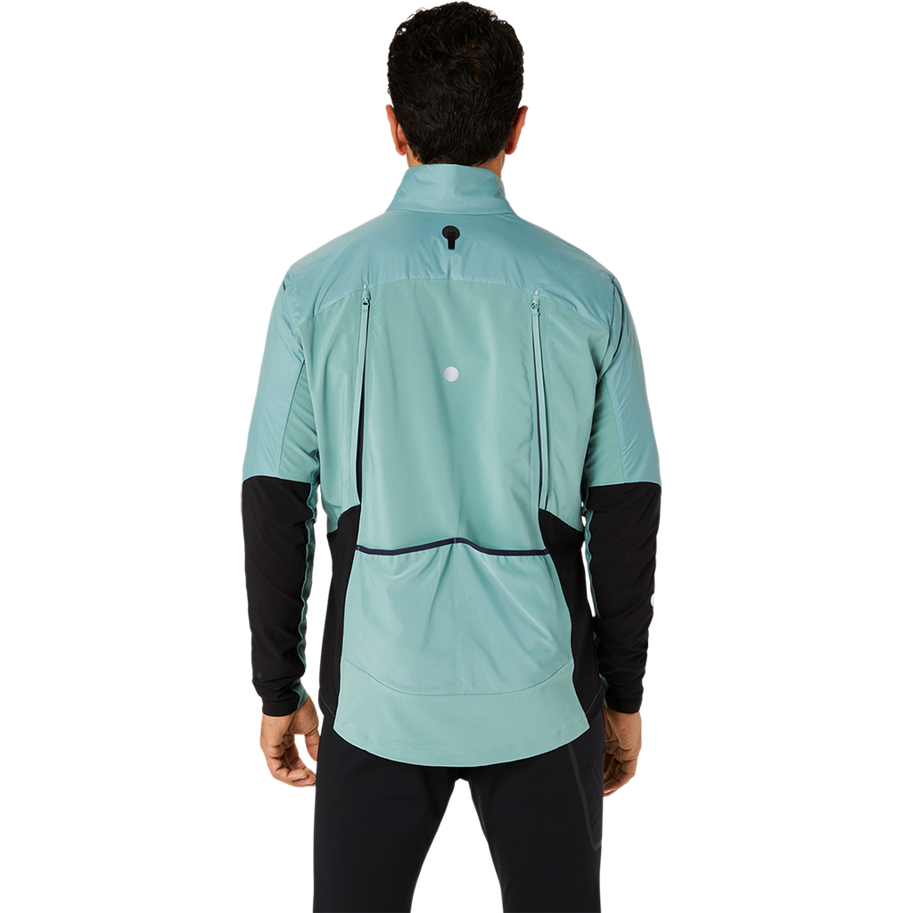 Asics Road Winter Jacket — Celadon — Size Small — Detail View