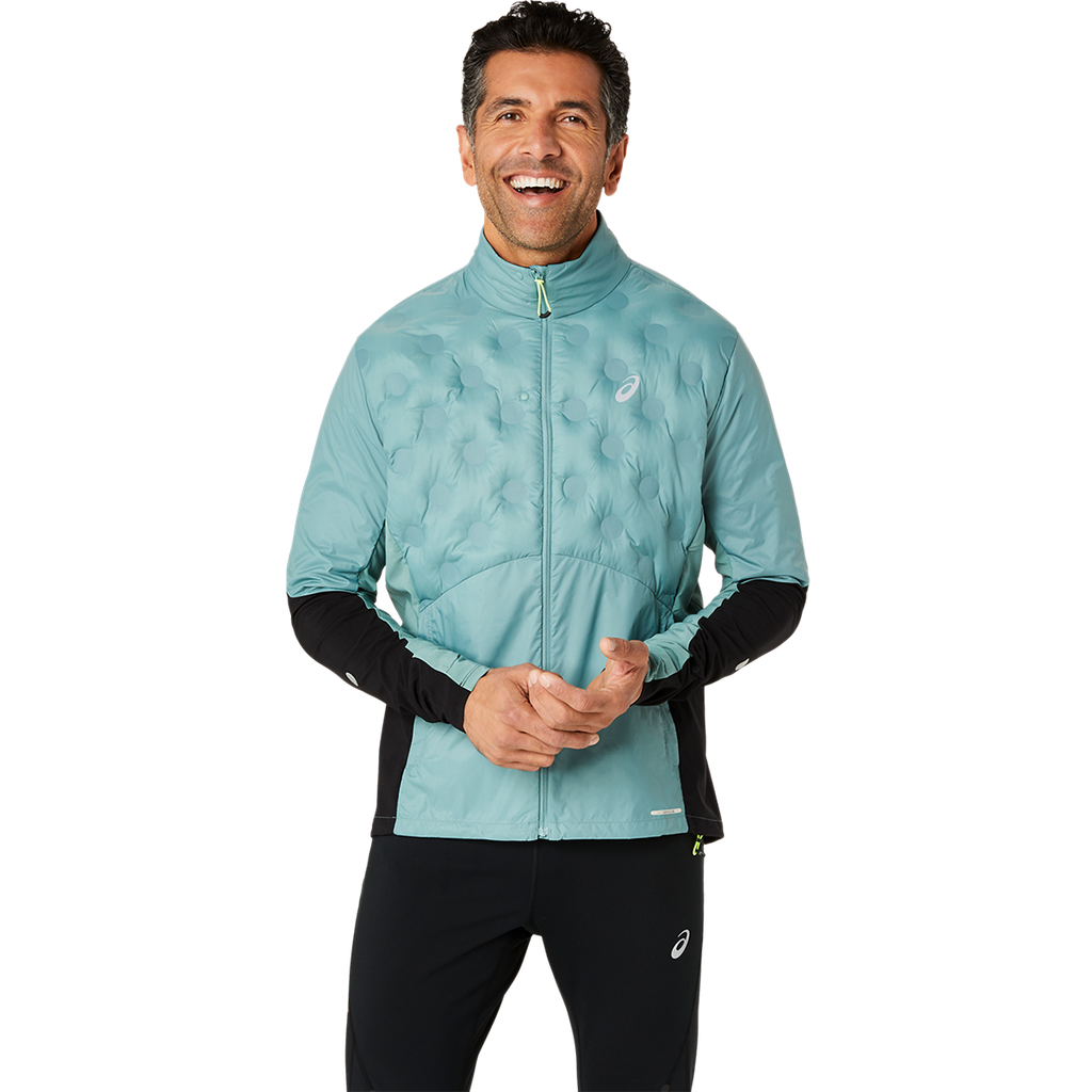Asics Road Winter Jacket — Celadon — Size Small — Front View
