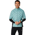 Asics Road Winter Jacket — Celadon — Size Small — Front View