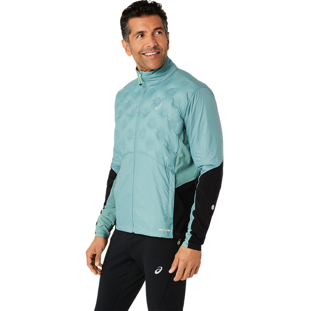 Asics Road Winter Jacket — Celadon — Size Small — Side View