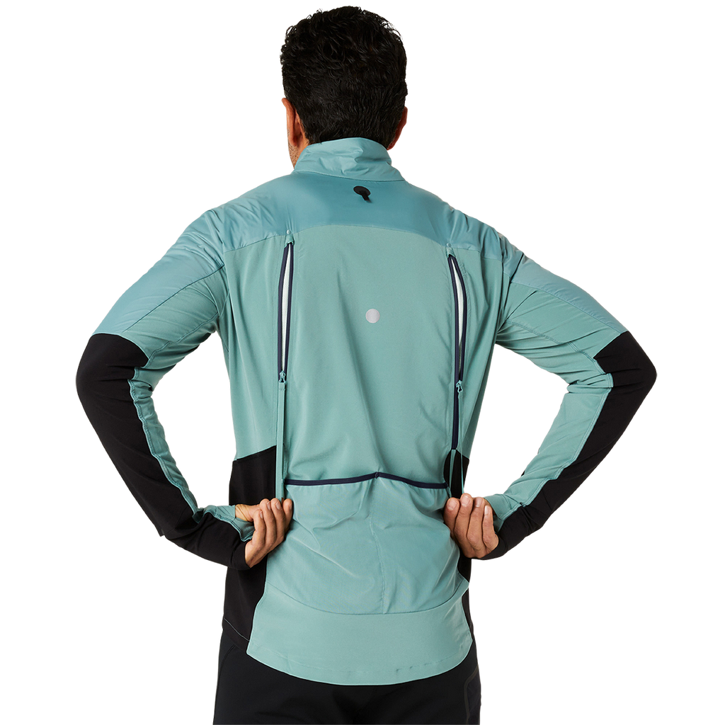 Asics Road Winter Jacket — Celadon — Size Small — Back View
