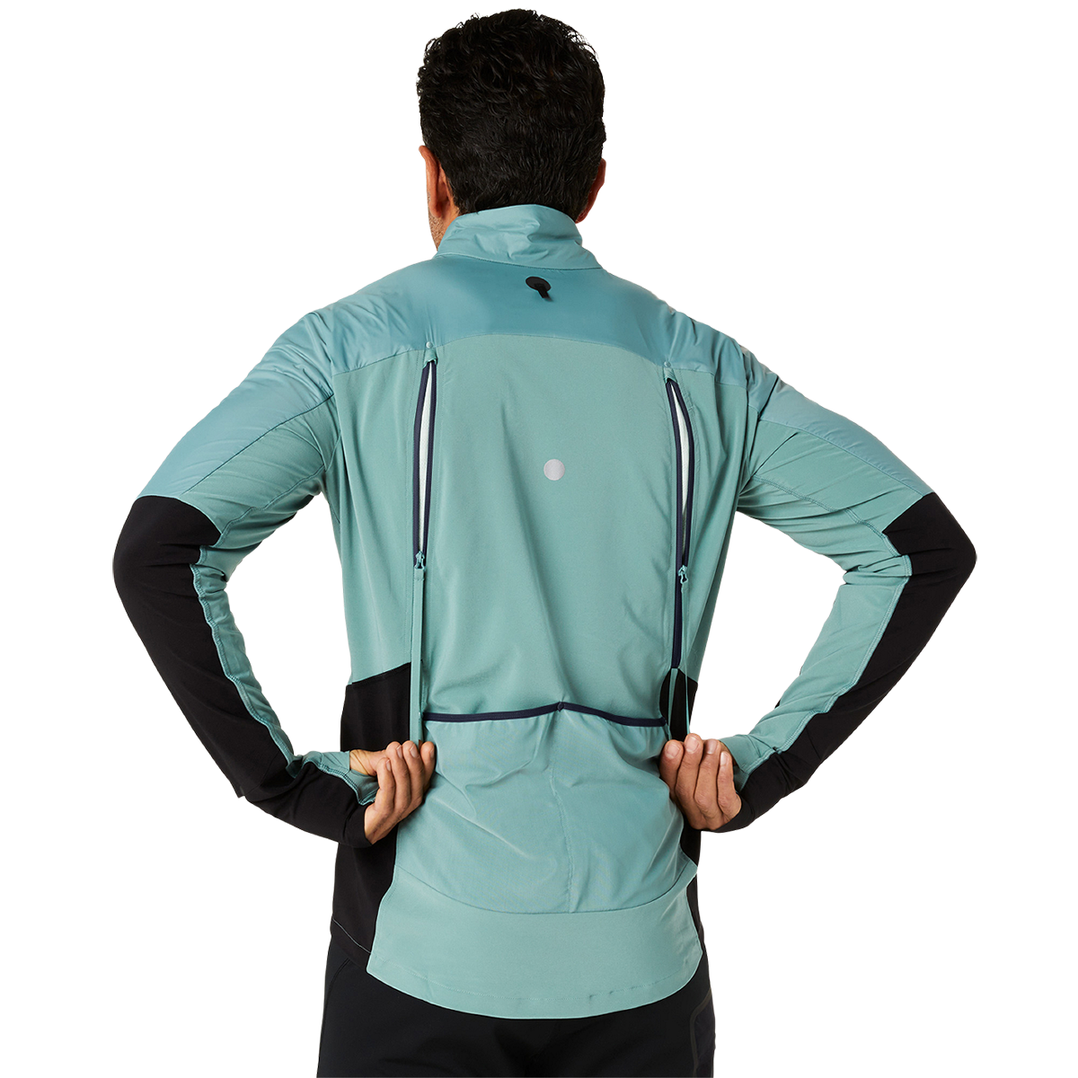 Asics Road Winter Jacket — Celadon — Size Small — Back View