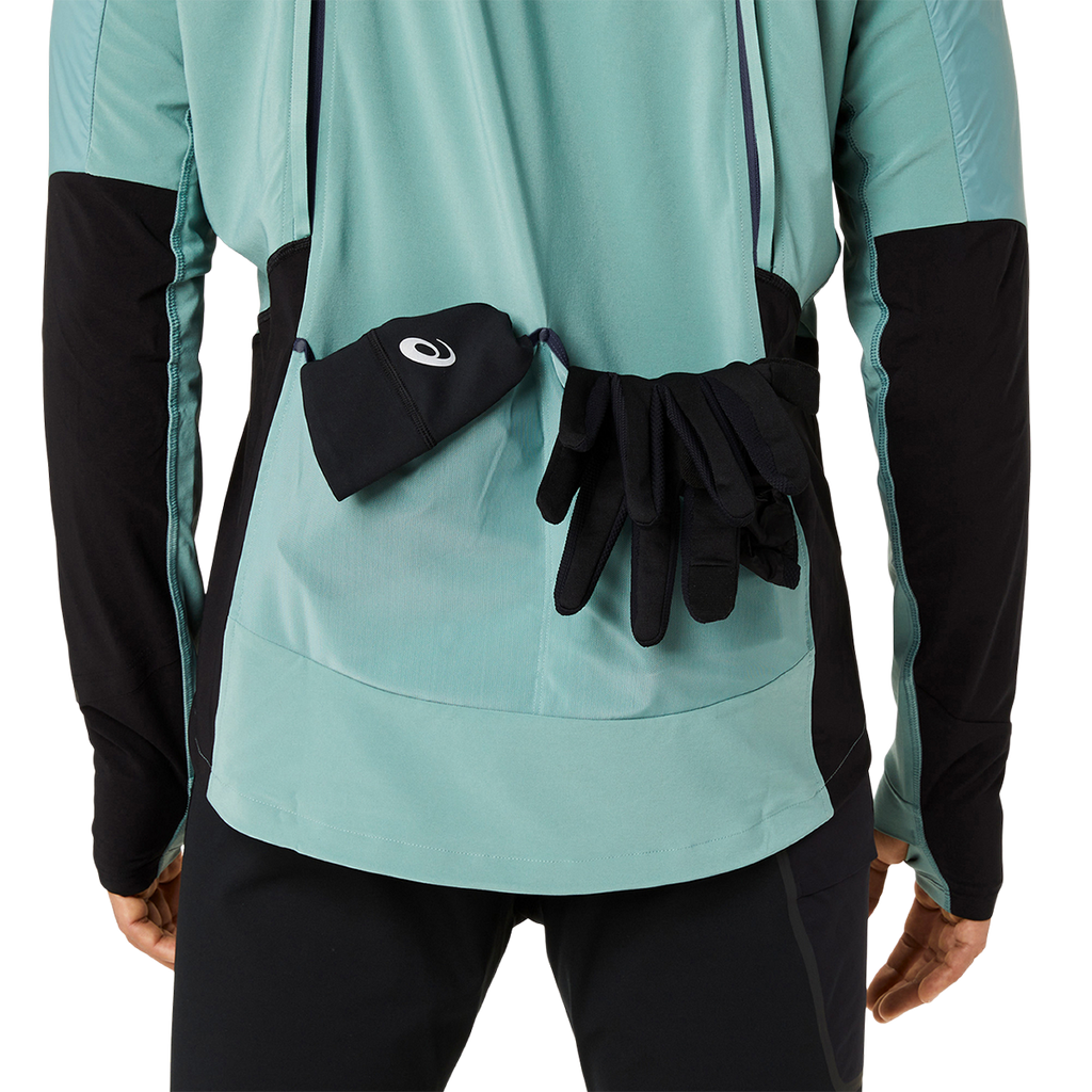 Asics Road Winter Jacket — Celadon — Size Small — Top View