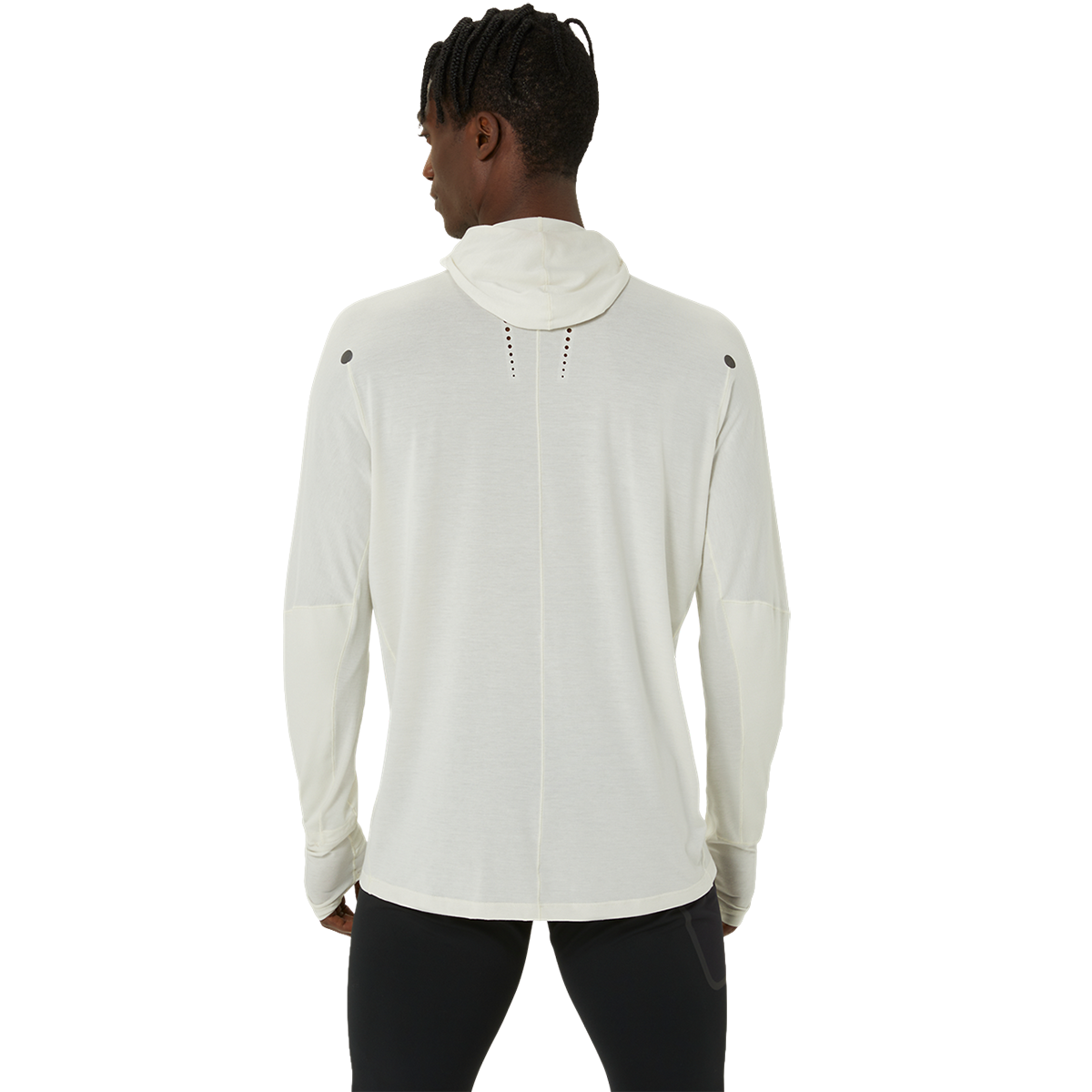 Asics Metarun Winter LS Hoodie — Birch — Size Small — Side View