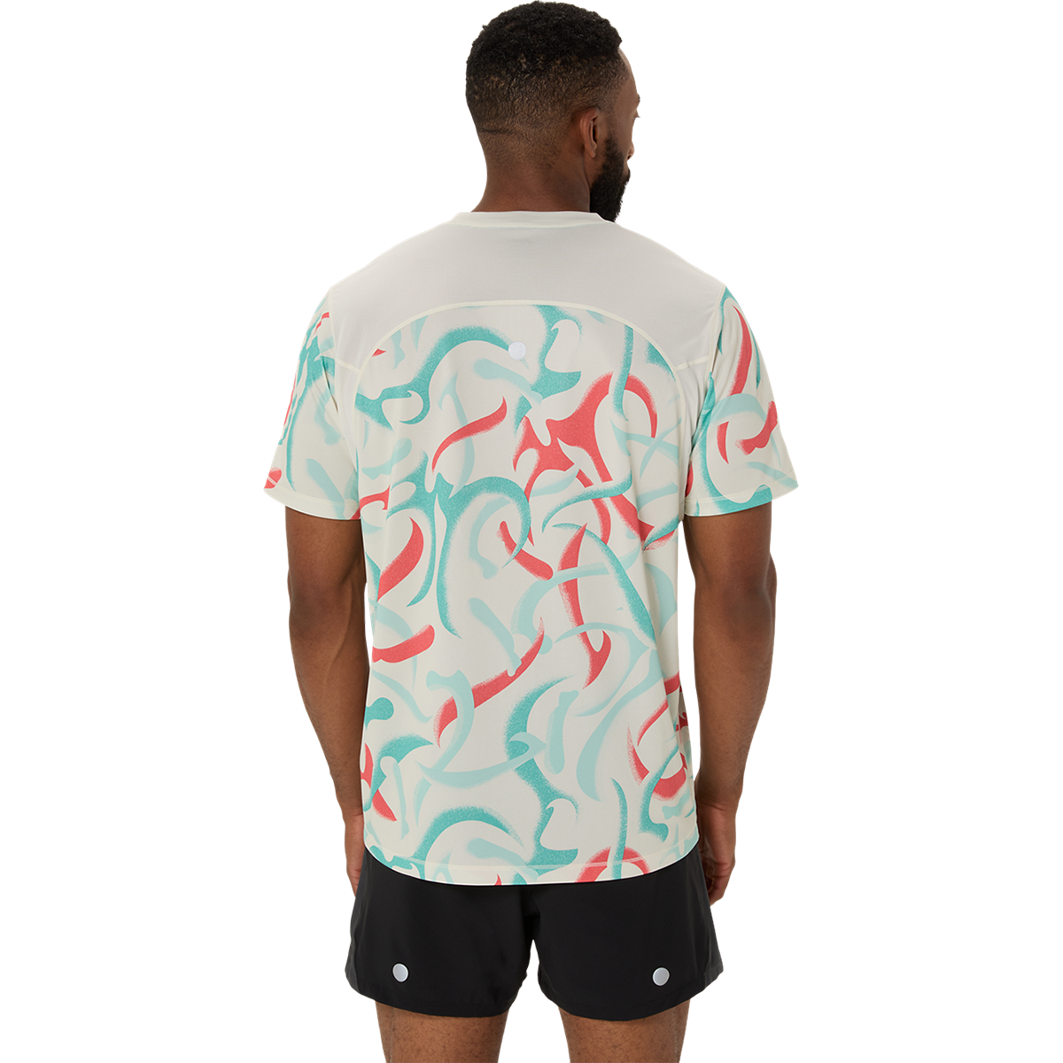 Asics Road All Over Print Shortsleeve Tee — Light Celadon - Celadon — Size Small — Alternate View 9