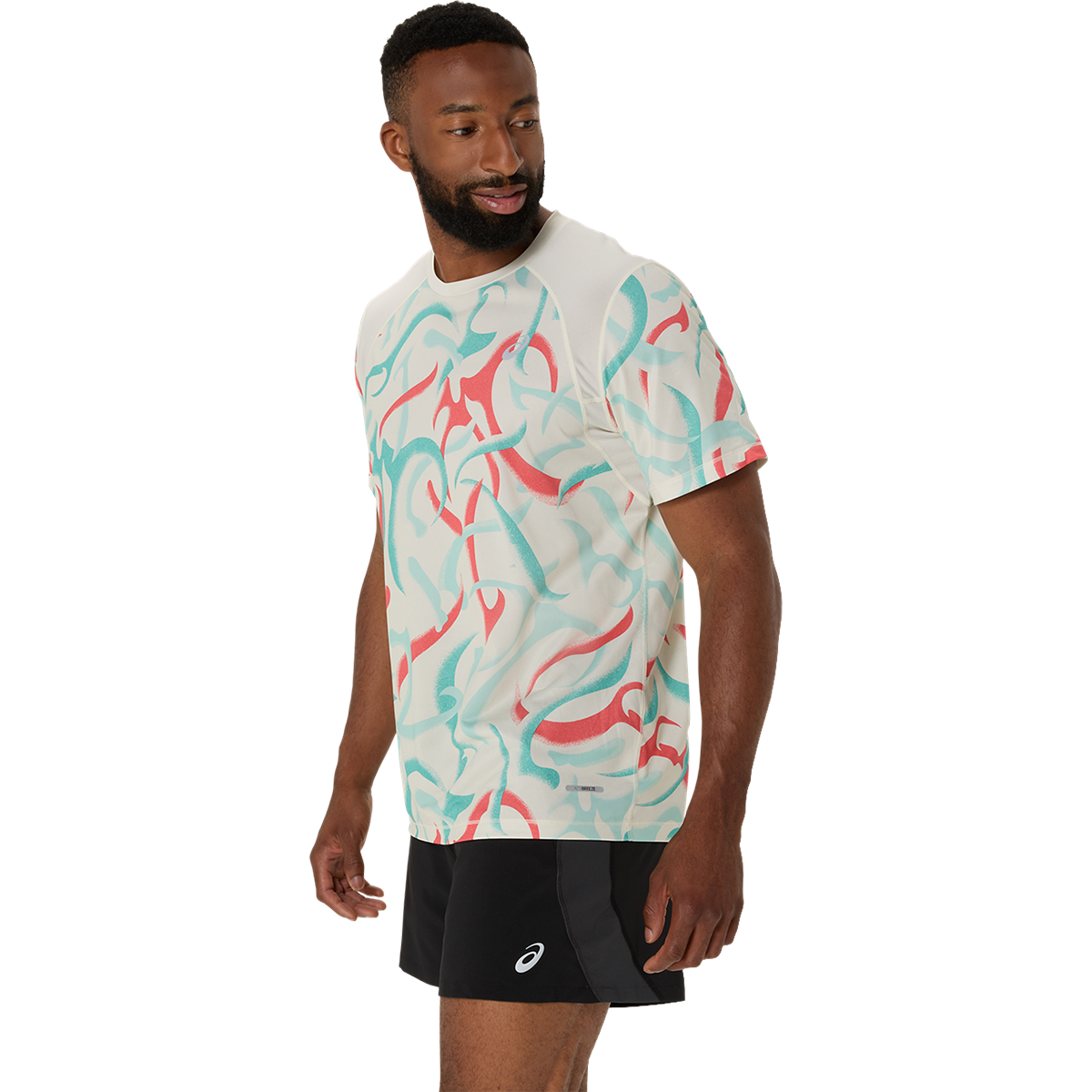 Asics Road All Over Print Shortsleeve Tee — Light Celadon - Celadon — Size Small — Alternate View 8