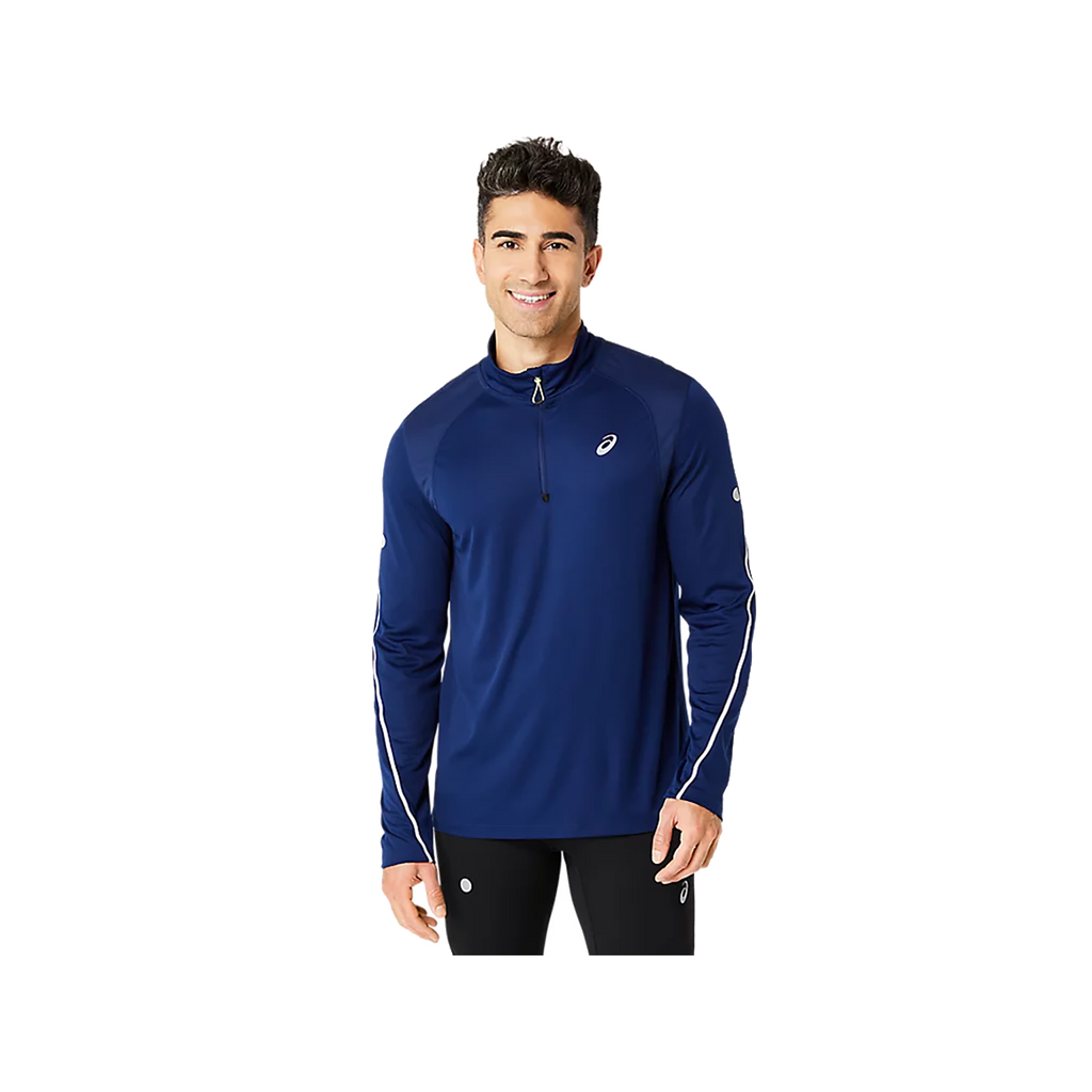 Asics Road Lite-Show 1/2 Zip Top — Blue Expanse — Size Small — Front View