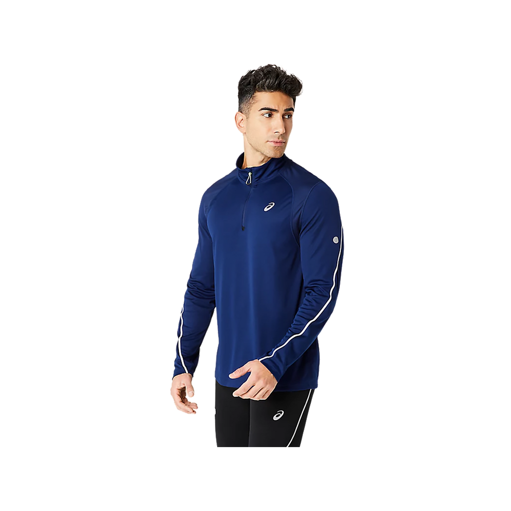 Asics Road Lite-Show 1/2 Zip Top — Blue Expanse — Size Small — Side View