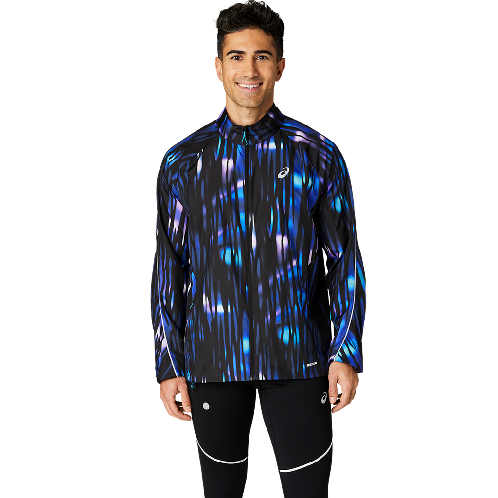 Asics Road Lite-Show Packable Jacket — Blue Expanse — Size Small — Front View