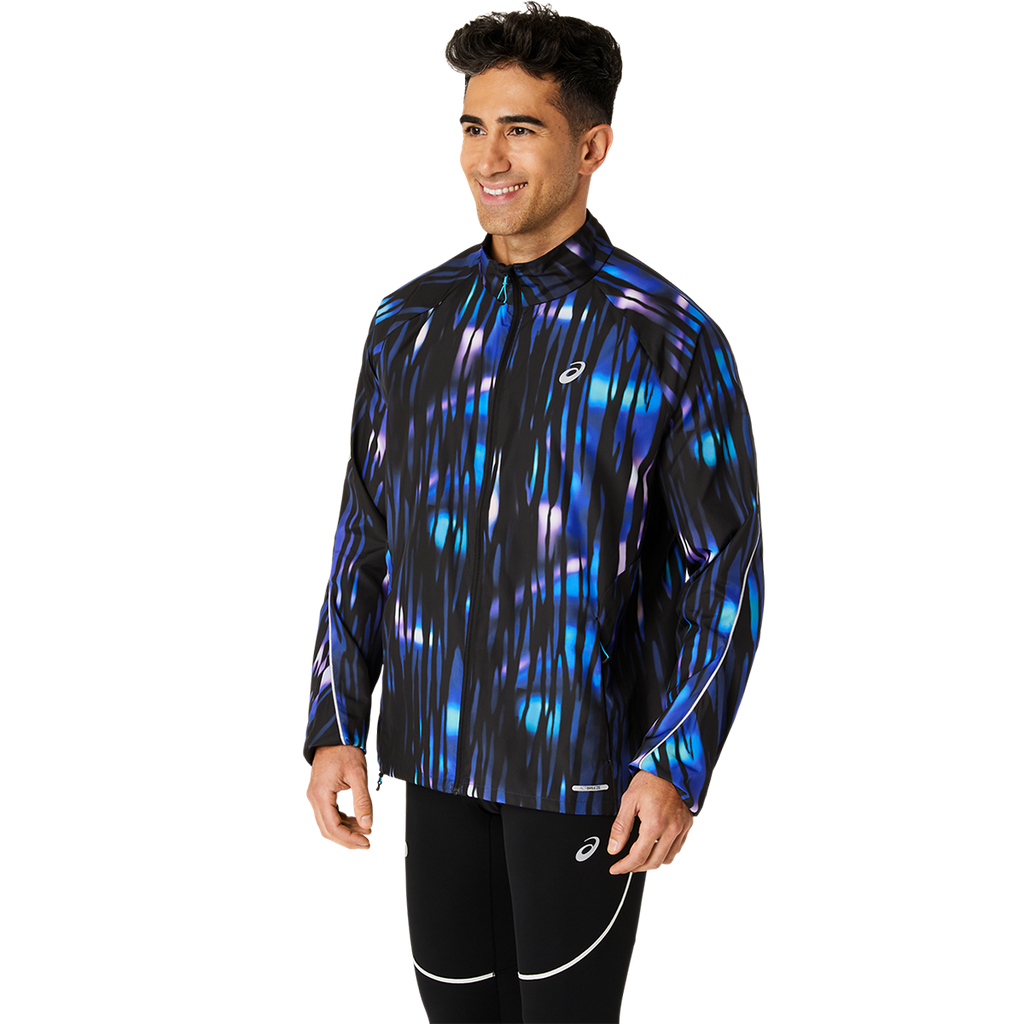Asics Road Lite-Show Packable Jacket — Blue Expanse — Size Small — Side View
