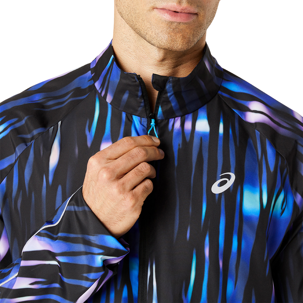 Asics Road Lite-Show Packable Jacket — Blue Expanse — Size Small — Top View