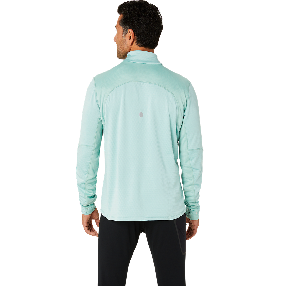 Asics Road Winter 1/2 Zip Mid Layer — Light Celadon — Size Small — Back View
